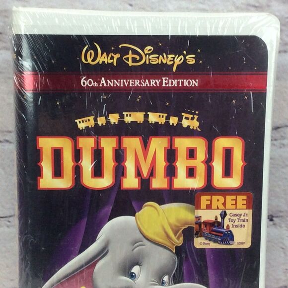 "Dumbo" Walt Disney's 60th Anniversary Edition Clamshell 2001 VHS #21623 NIP - Picture 5 of 7